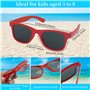 Lot de 18 lunettes de soleil multicolores pour enfants, lunettes de soleil pour tout-petits, lunettes de soleil pour enfants, lu