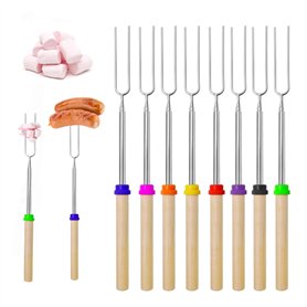 Lot de 8 fourchettes Marshmallow Brochette