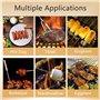 Lot de 8 fourchettes Marshmallow Brochette,Fourchette Barbecue Télescopique，Brochettes Télescopiques Acier Inoxydable,pour barbe