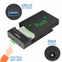 Tccmebius Boîtier de Disque 3,5 Dur Externe USB 3.0 Station d'accueil pour 2,5 3,5 Pouces SATA HDD/SSD Jusqu'à 22TB, avec Alimen