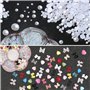 VIVIIHOO Nail Charms Set - 50 pièces 3D Ongles décoration,en Forme de Coeur,arcs et Perles pour la Conception d’Ongles,Coque de 