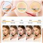 TUSHENGTU 9" Miroir de Maquillage grossissant x 10 avec lumière LED Rechargeable, Hauteur réglable de, Miroir de Rasage sur Pied