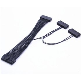 Câble d'alimentation triple alimentation 3 24 broches ATX câble adaptateur carte mère cordon (30 cm) pour machine BTC Miner