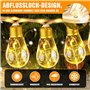 8 m 16 Ampoules 8 Modes (160 + 60) LED Corde de Chanvre Résistante aux Intempér