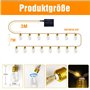 Ciskotu Guirlande Lumineuse Solaire d'extérieur, 8 m 16 Ampoules 8 Modes (160 + 60) LED Corde de Chanvre Résistante aux Intempér