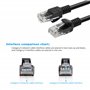 RIIEYOCA Câble de raccordement Ethernet court Cat5e 1ft, cordon réseau LAN pour ordinateur RJ45 sans accroc pour routeur, modem,