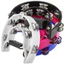 SINJEUN Lot de 4 Tambourins Demi Lune en Plastique