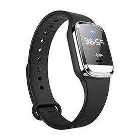 Feloyal Bracelets Anti-moustiques Affichage de la Température Corporelle Montre Anti-Moustiques Rechargeables par USB étanches à