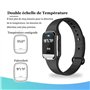 Feloyal Bracelets Anti-moustiques Affichage de la Température Corporelle Montre Anti-Moustiques Rechargeables par USB étanches à