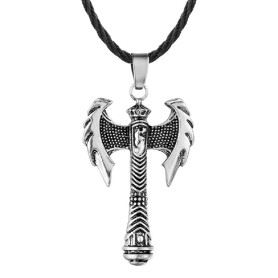 PikaLF Collier hache pour homme Collier avec pendentif hache viking nordique avec chaîne de 19