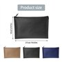 Sac Facture Fermeture Éclair 3 Pièces A5 Pochette zippée PU Faux Cuir Petit Rangement Zippé Facture Pochette Porte Monnaie Sac à
