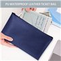 Sac Facture Fermeture Éclair 3 Pièces A5 Pochette zippée PU Faux Cuir Petit Rangement Zippé Facture Pochette Porte Monnaie Sac à