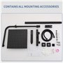 HOMELODY Colonne de Douche Noir Thermostatique avec Ultra-fin Tête de Douche Acier Inoxydable 30x30CM, Colonne Douche avec Robin