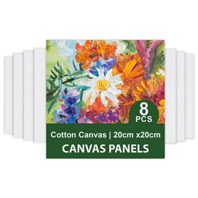 Gigmeta Kit de Toiles à Peindre (Pack de 8) 20 X 20 Cm