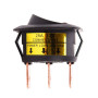 Mintice 3 X 25mm Véhicule de voiture Camion de bateau Rond Commutateur à bascule Interrupteur à bascule Lumière LED 12V 25A bleu