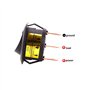 Mintice 3 X 25mm Véhicule de voiture Camion de bateau Rond Commutateur à bascule Interrupteur à bascule Lumière LED 12V 25A bleu