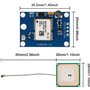 GY-NEO6MV2 NEO-6M Lot de 2 modules de commande de vol GPS 3 V-5 V avec antenne en céramique super puissante pour Arduino EEPROM 