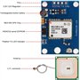 GY-NEO6MV2 NEO-6M Lot de 2 modules de commande de vol GPS 3 V-5 V avec antenne en céramique super puissante pour Arduino EEPROM 