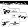 ETELIAR Curseur Fermeture Eclair 12 Pièces Curseur Fermeture Eclair Clipsable 3 Tailles Reparation Fermeture Eclair Couleur: Noi