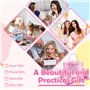 Fournitures de fête pyjama pour filles, bandeau et bracelet de soins de la peau avec masque pour les yeux en soie synthétique, s