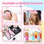 Fournitures de fête pyjama pour filles, bandeau et bracelet de soins de la peau avec masque pour les yeux en soie synthétique, s