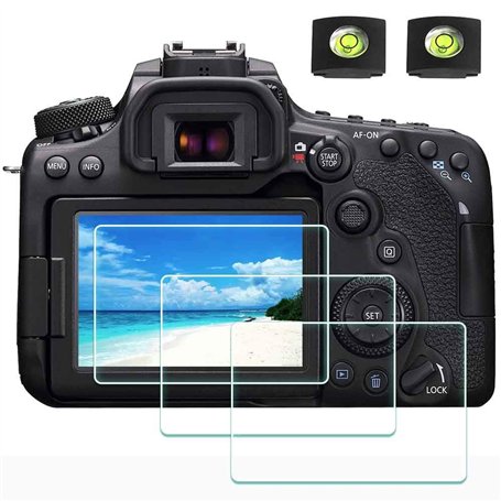 ULBTER 90D Film de Protection d'Ecran pour Appareil Photo Canon EOS 90D et Housse de Sabot