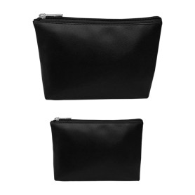 Lot de 2 trousses de maquillage en cuir pour femme