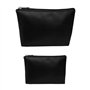 Lot de 2 trousses de maquillage en cuir pour femme
