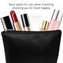 Lot de 2 trousses de maquillage en cuir pour femme, petite trousse de maquillage, sac à fermeture éclair, trousse cosmétique de 