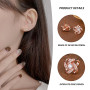 Une paire de boucles d'oreilles en or rose pour femme - Boucles d'oreilles roses - Boucles d'oreilles hypoallergéniques en zirco