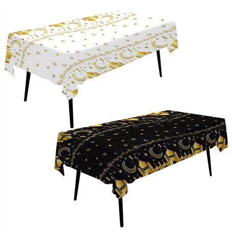 Lot de 2 Nappes sur le Thème de la Lune pour Ramadan
