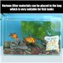DAZZLUXE Lot de 12 sacs filtrants en éponge pour aquarium - Filtre à charbon actif en maille filet - Filtre à fermeture éclair -