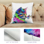multicolore avec motif de chat