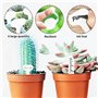 Lot de 200 Étiquettes Blanches pour Plantes avec 2 Marqueurs Noirs - en Dentelle, Forme de T - pour Enregistrement de la Croissa
