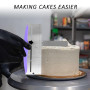 HDGSAFD 1 Grattoir à Gâteau Grattoir à Gâteau Réglable Grattoir en Acier Inoxydable Accessoires de Gâteau Outil de Lissage de Gâ