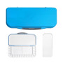 1 boîte à palettes bleue
