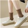 HDGSAFD 5 paires de chaussettes à volants, chaussettes à volants pour femme, chaussettes à volants pour femme, chaussettes d'été