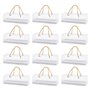ZBHDEYG Lot de 12 boîtes à gâteau transparentes avec ficelle dorée - Avec feuilles de papier - Boîte à gâteau - Boîte à biscuits