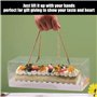 ZBHDEYG Lot de 12 boîtes à gâteau transparentes avec ficelle dorée - Avec feuilles de papier - Boîte à gâteau - Boîte à biscuits