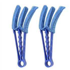 Lot de 2 Outils de Nettoyage pour Stores Vénitiens - Brosse à Griffes et Plumeau en Microfibre - Nettoyeur de Rideaux et Climati