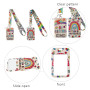 Lot de 2 porte-badges arc-en-ciel avec lanière pour carte d'identité, lanière avec lettres arc-en-ciel, cordon pour téléphone po