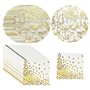 Lot de 16 sets de table dorés