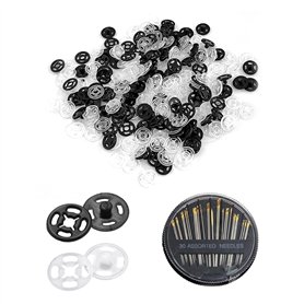 Lot de 100 paires de boutons-pression en plastique
