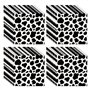 Lot de 40 mouchoirs de sac de vache - Accessoires de fête personnalisés - Accessoires de décoration jungle - Noir