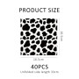 Lot de 40 mouchoirs de sac de vache - Accessoires de fête personnalisés - Accessoires de décoration jungle - Noir