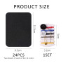 Lot de 24 patchs thermocollants - 1 kit de couture - Patch thermocollant pour tissu - Patch thermocollant carré pour vêtements -