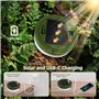 Sprifityy 10M Guirlande Lumineuse Escamotable, Solaire et Chargement USB LED Guirlande Camping avec 8 Modes D'éclairage, Télécom