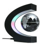 Globe Flottant avec Lumières LED et Interrupteur Tactile - Lampe Magnétique en Forme de C à Lévitation pour Décoration de Bureau