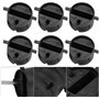 Namvo Lot de 6 prises FIN G5 pour planche de surf avec clé à vis Noir