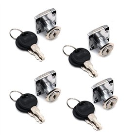 Nuzamas Lot de 4 verrous de placard et tiroir avec 2 clés